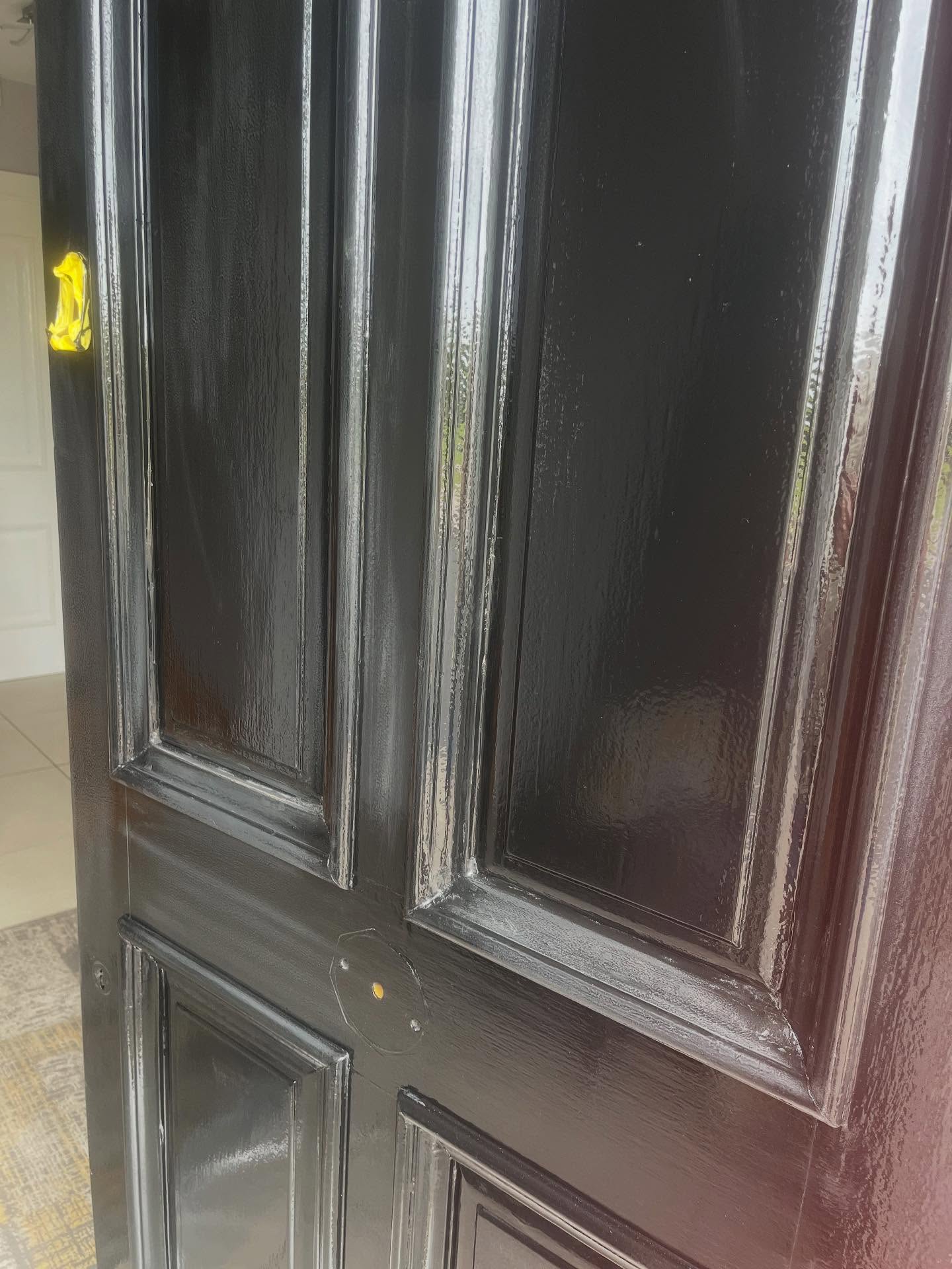 Door after being resprayed in Newtownards